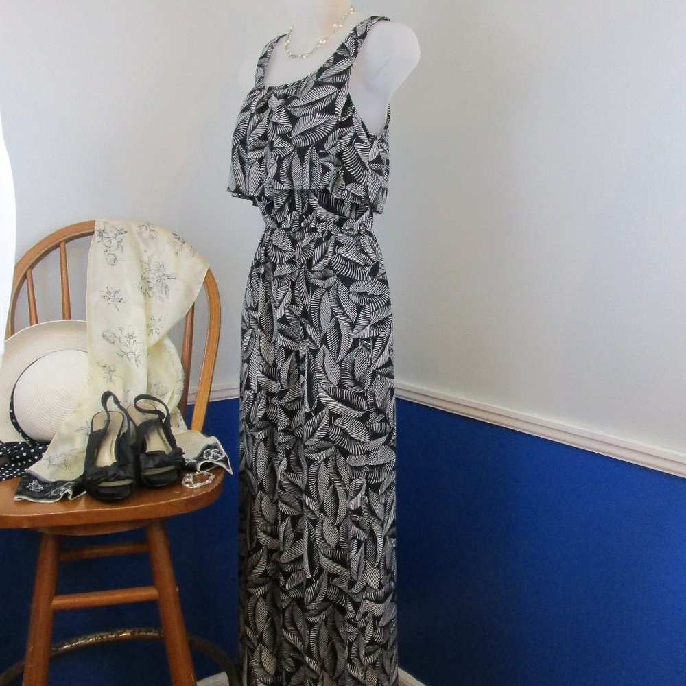 👗HP👗 Merona Leaf Print Sleeveless Maxi Dress - Picture 4 of 11